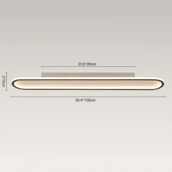 Minimalist Streamlined Oval Warm LED Ceiling Light