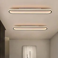 Minimalist Streamlined Oval Warm LED Ceiling Light