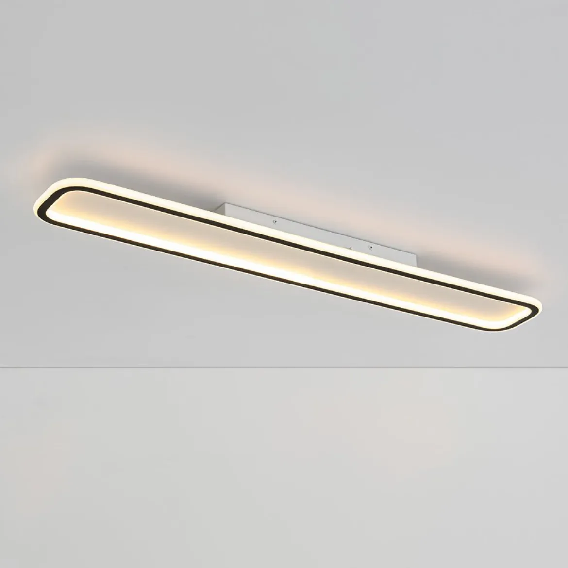 Minimalist Streamlined Rectangular Warm LED Ceiling Light