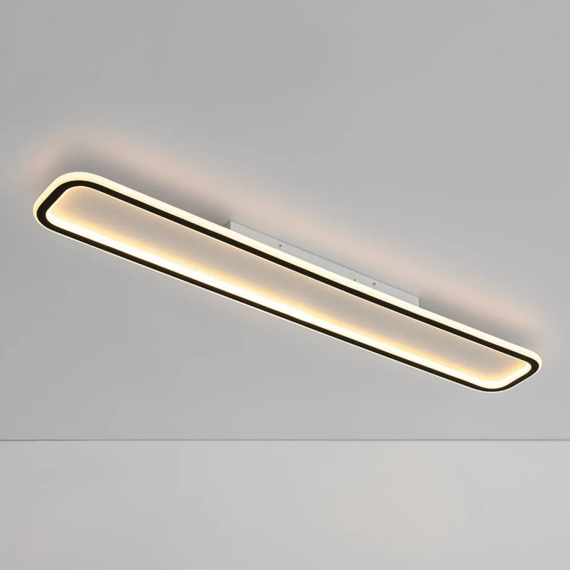 Minimalist Streamlined Rectangular Warm LED Ceiling Light