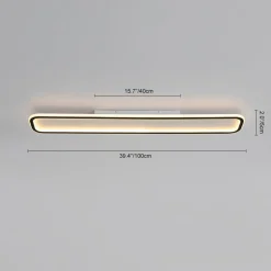 Minimalist Streamlined Rectangular Warm LED Ceiling Light