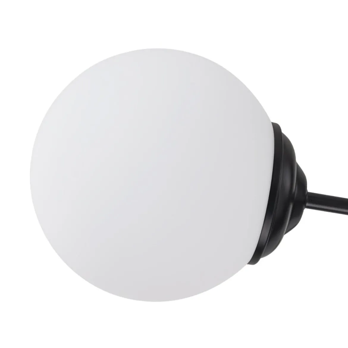 Modern Black Opal Glass Globe Sputnik Chandelier
