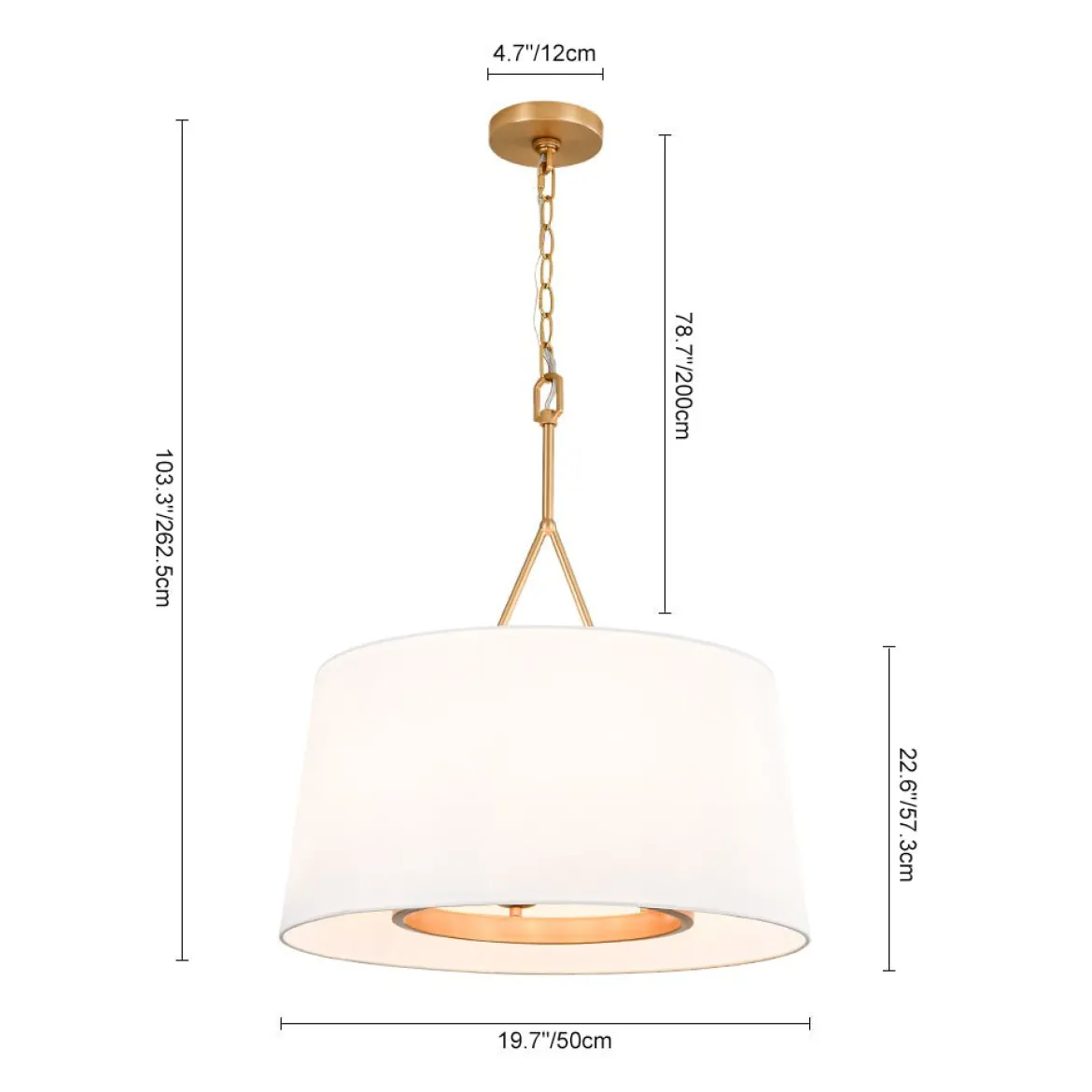 Modern Candle Style Fabric Wide Drum Cage Pendant Light