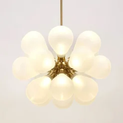 Modern Cluster Frosted Glass Bubble Chandelier