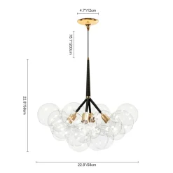 Modern Cluster Glass Bubble Chandelier