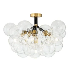 Modern Cluster Glass Bubble Chandelier / Semi Flush