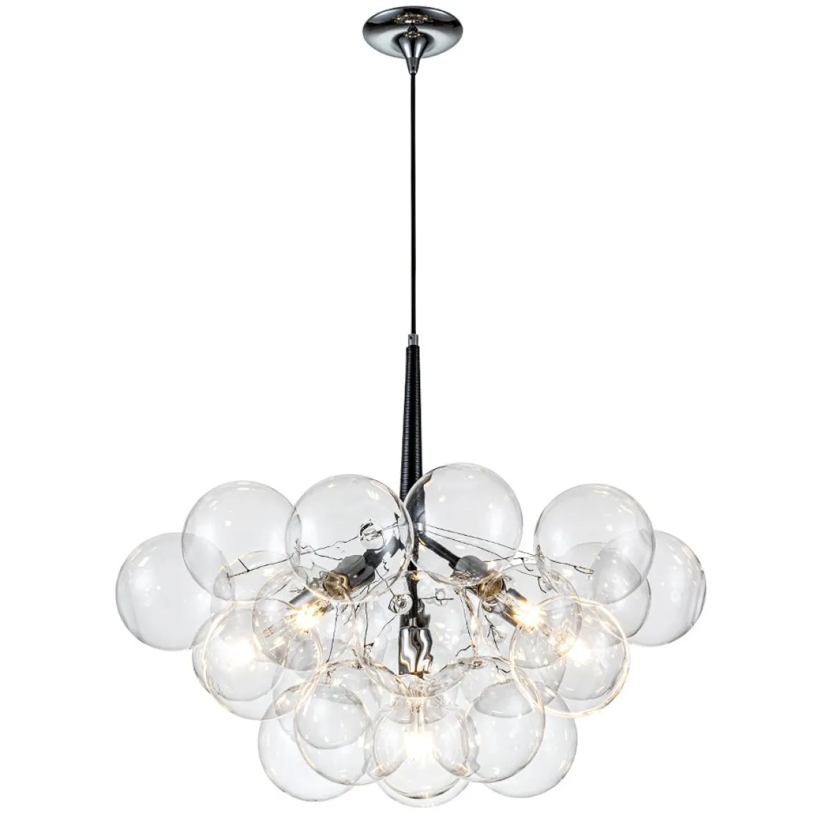 Modern Cluster Glass Globe Bubble Chandelier
