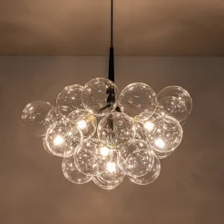 Modern Cluster Glass Globe Bubble Chandelier