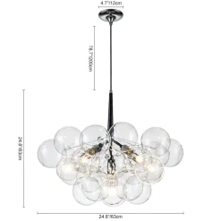 Modern Cluster Glass Globe Bubble Chandelier