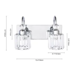 Modern Crystal Vanity Wall Sconce