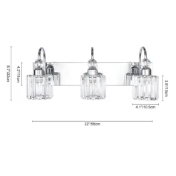 Modern Crystal Vanity Wall Sconce