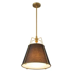 Modern Fabric Conical Drum Cage Pendant Light