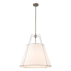 Modern Fabric Conical Drum Cage Pendant Light