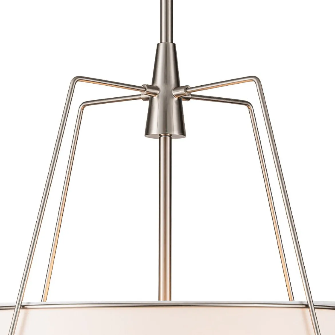 Modern Fabric Conical Drum Cage Pendant Light
