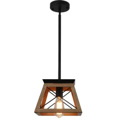 Modern Farmhouse Geometric Lantern Pendant Light