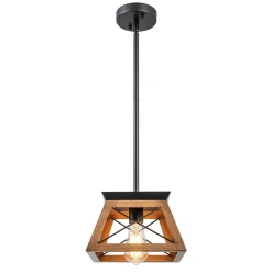 Modern Farmhouse Geometric Lantern Pendant Light
