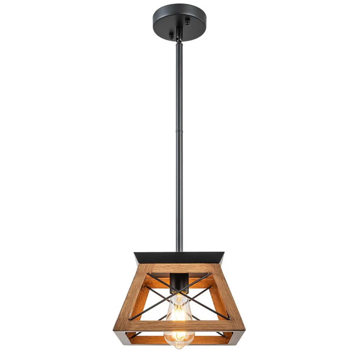 Modern Farmhouse Geometric Lantern Pendant Light