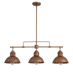 Modern Farmhouse 3-light Island Pot Lid Dome Pendant