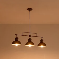 Modern Farmhouse 3-light Island Pot Lid Dome Pendant