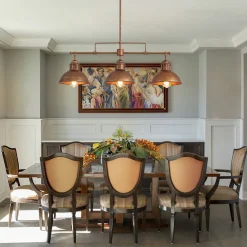 Modern Farmhouse 3-light Island Pot Lid Dome Pendant