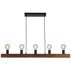 Modern Farmhouse Pine Wooden Linear Island Chandelier