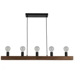 Modern Farmhouse Pine Wooden Linear Island Chandelier