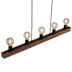 Modern Farmhouse Pine Wooden Linear Island Chandelier