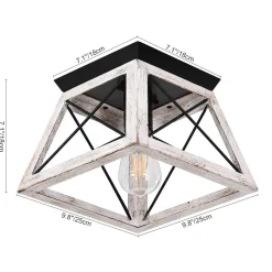 Modern Farmhouse Square Flush Mount Light