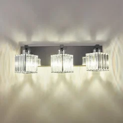 Modern Glam Crystal Bathroom Vanity Wall Lamp
