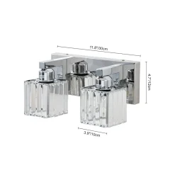 Modern Glam Crystal Bathroom Vanity Wall Lamp