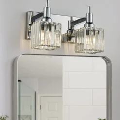Modern Glam Crystal Bathroom Vanity Light