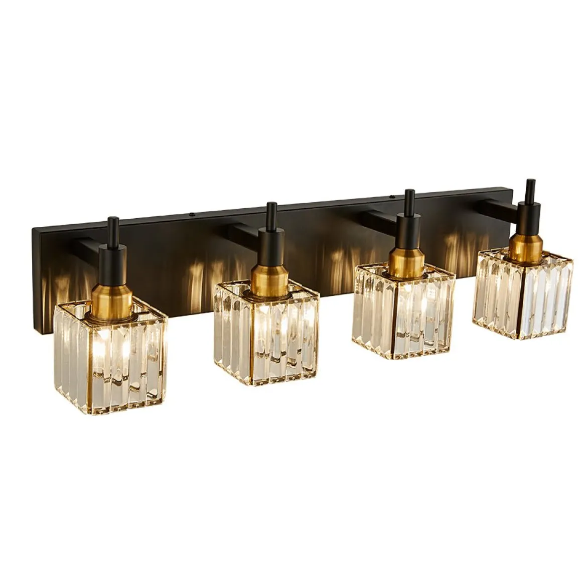 Modern Glam Crystal Bathroom Vanity Light