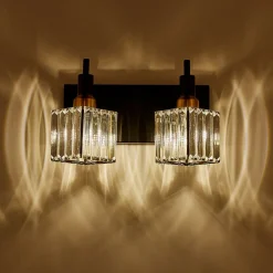 Modern Glam Crystal Bathroom Vanity Light