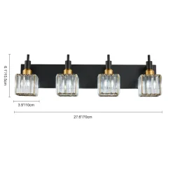 Modern Glam Crystal Bathroom Vanity Light