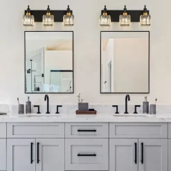 Modern Glam Crystal Bathroom Vanity Light
