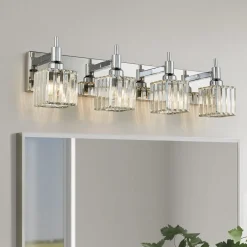 Modern Glam Crystal Bathroom Vanity Light