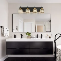 Modern Glam Crystal Bathroom Vanity Light