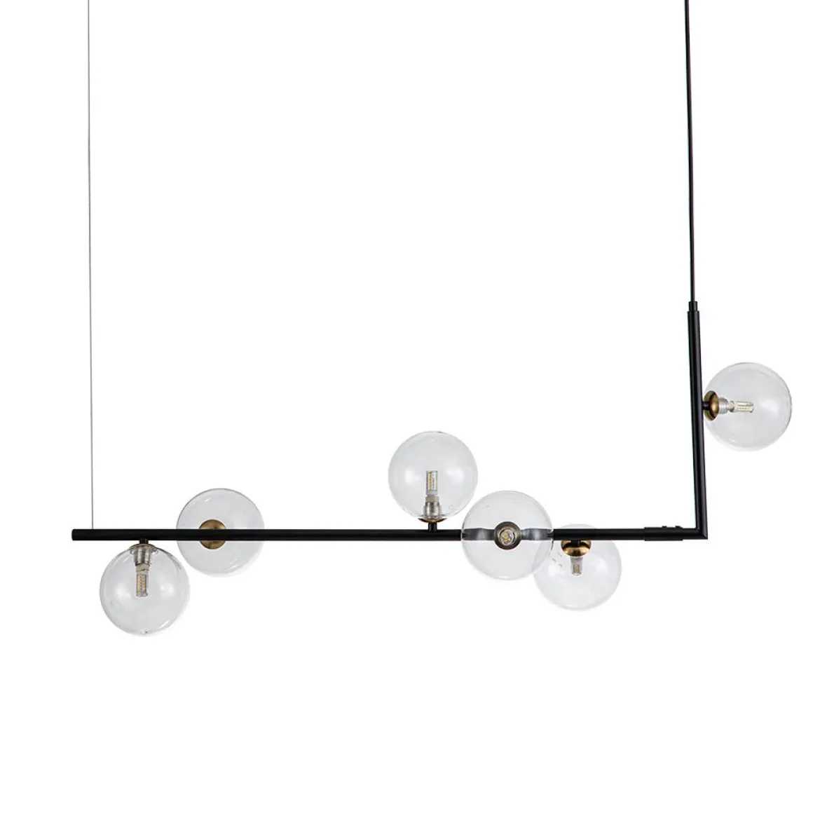 Modern Glass Bubble Kitchen Island Linear Pendant