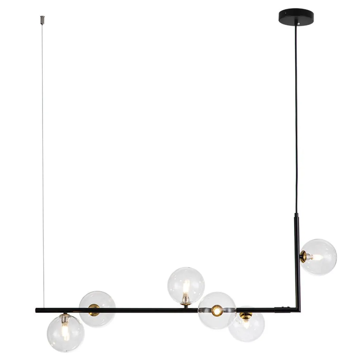 Modern Glass Bubble Kitchen Island Linear Pendant