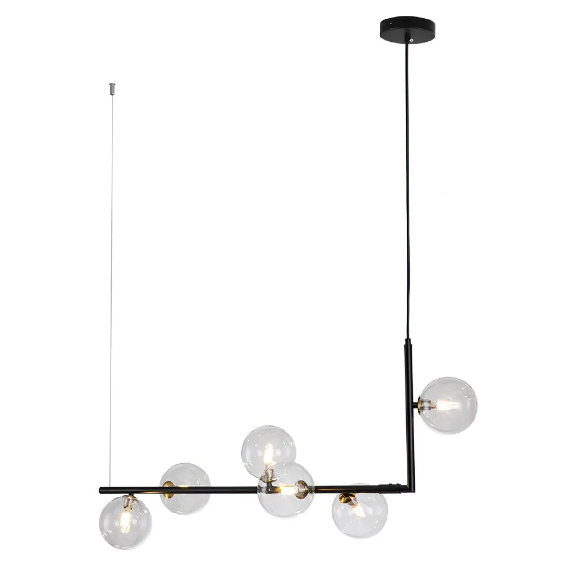 Modern Glass Bubble Kitchen Island Linear Pendant