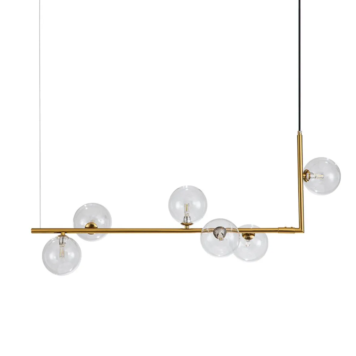 Modern Glass Bubble Kitchen Island Linear Pendant