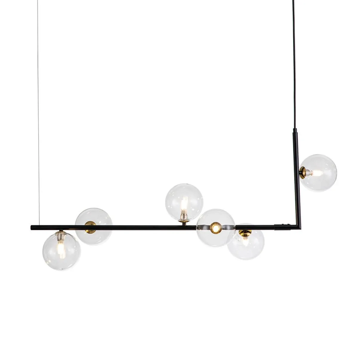 Modern Glass Bubble Kitchen Island Linear Pendant