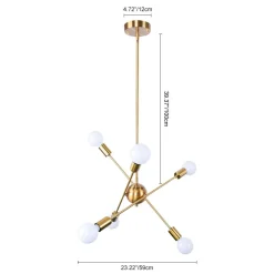 Modern Globe Linear Sputnik Chandelier