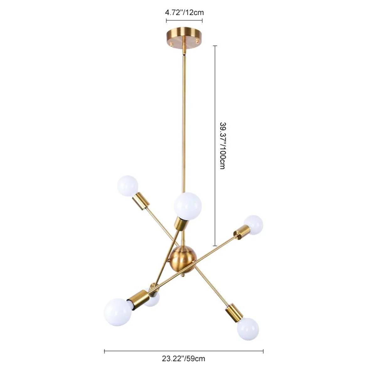 Modern Globe Linear Sputnik Chandelier