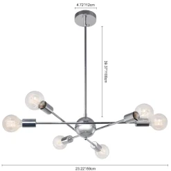 Modern Globe Linear Sputnik Chandelier