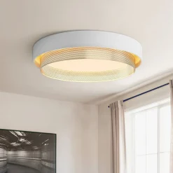 Modern LED Iron Mesh Circular Flush Mount Light