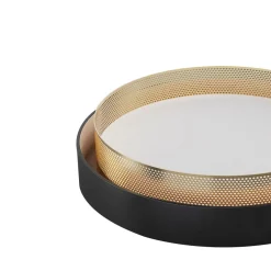 Modern LED Iron Mesh Circular Flush Mount Light