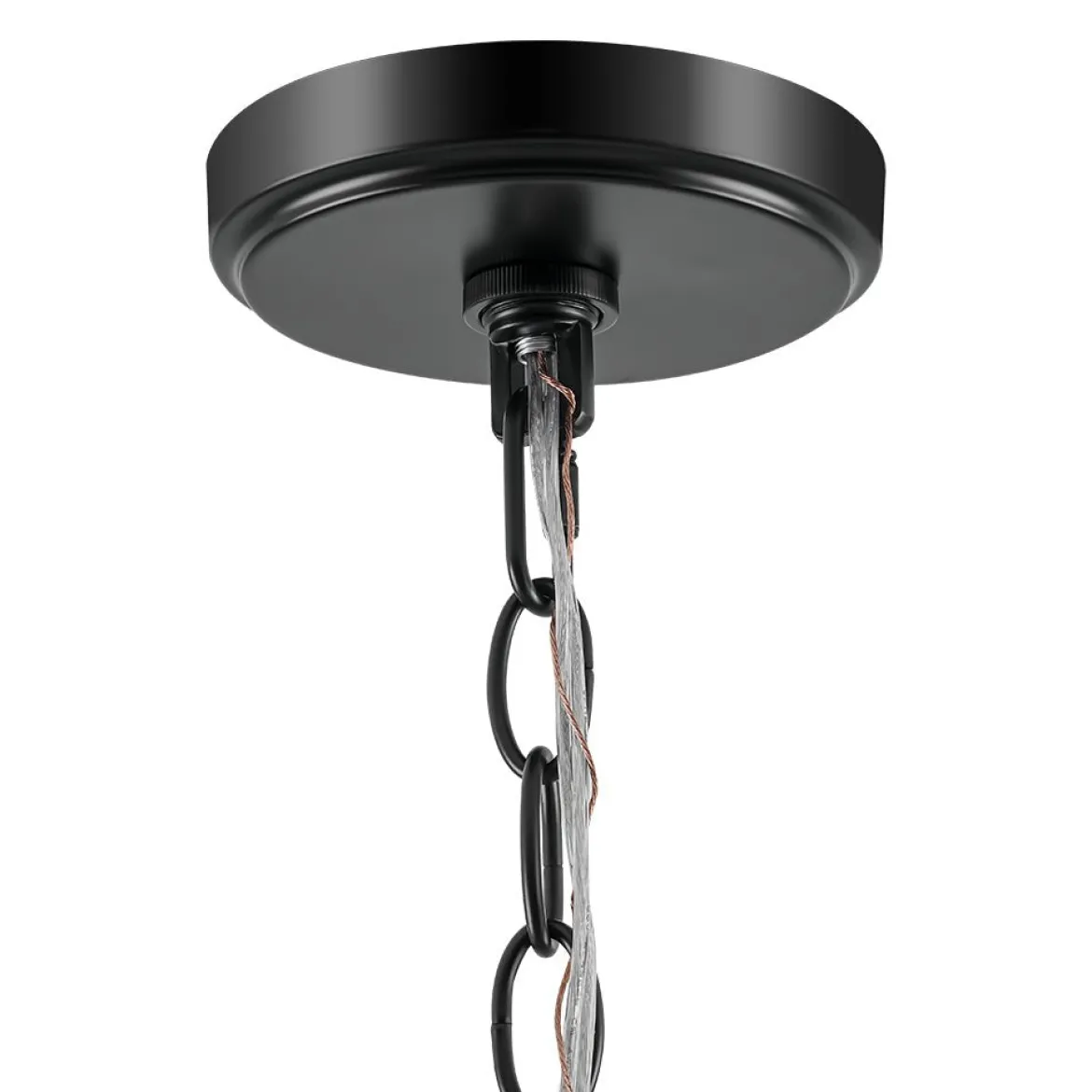 Modern 1-Light Clear Ribbed Glass Globe Pendant
