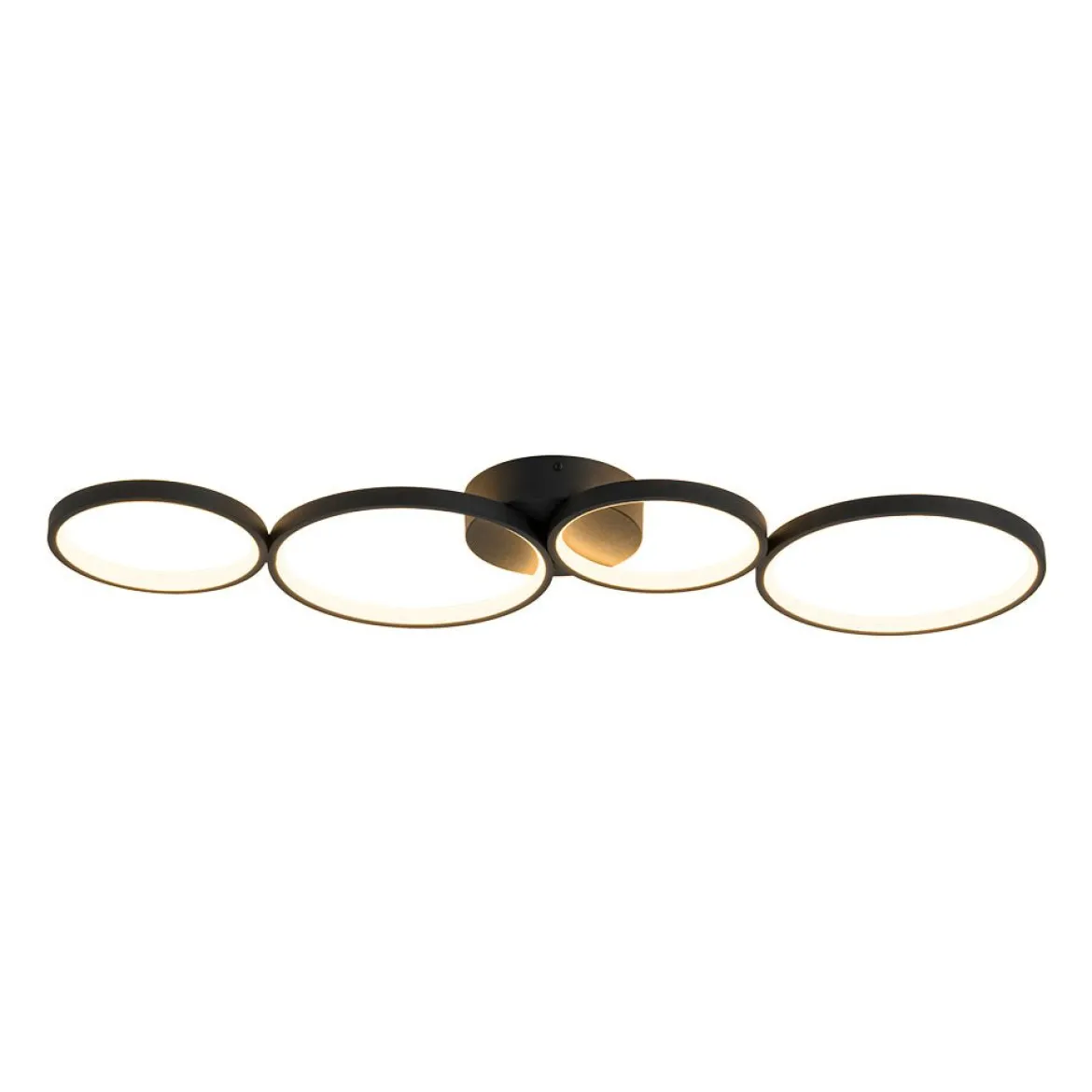 Modern 4-Light Halo Dimmable LED Semi Flush Mount