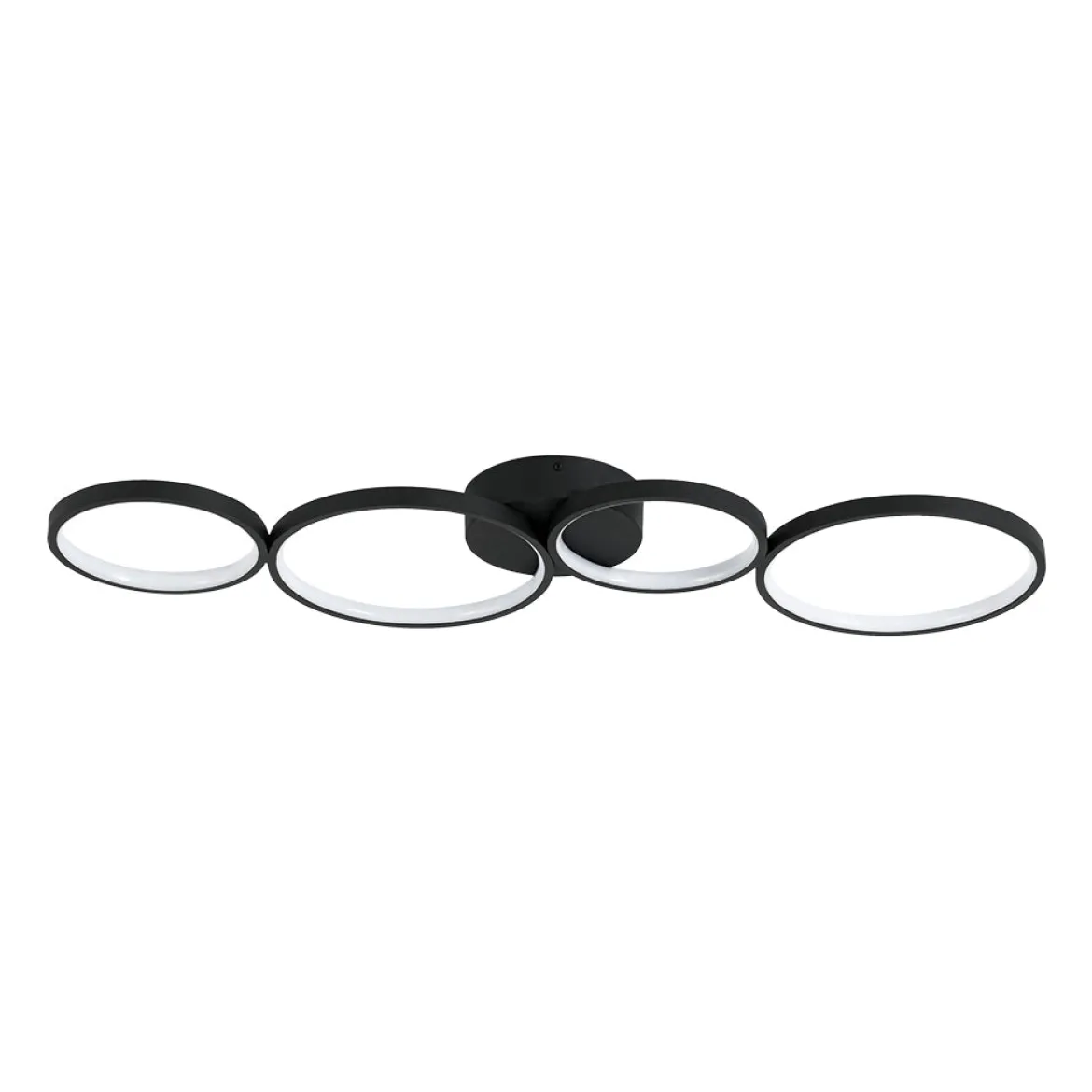 Modern 4-Light Halo Dimmable LED Semi Flush Mount